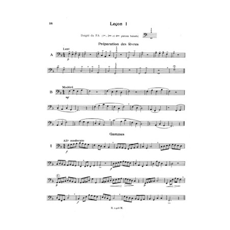 Méthode progressive de basse, contrebasse et trombone à pistons