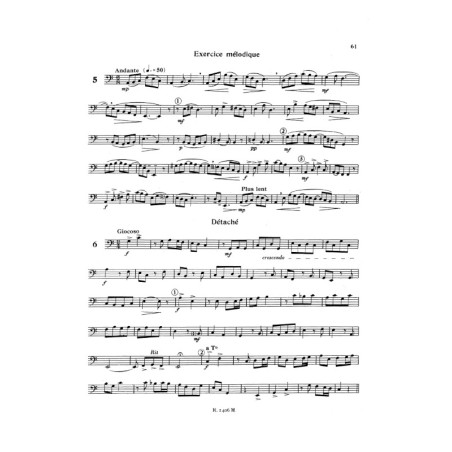 Méthode progressive de basse, contrebasse et trombone à pistons