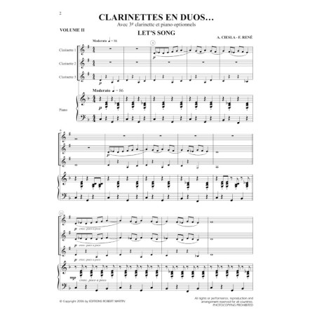 Clarinettes en duos Vol.2